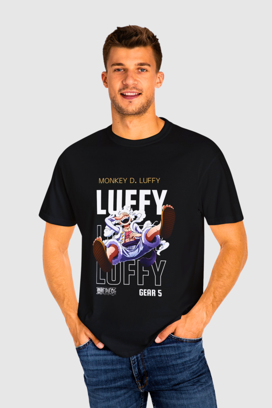 Unisex - Monkey D. Luffy – Gear 5 Anime T-Shirt (100% Cotton)