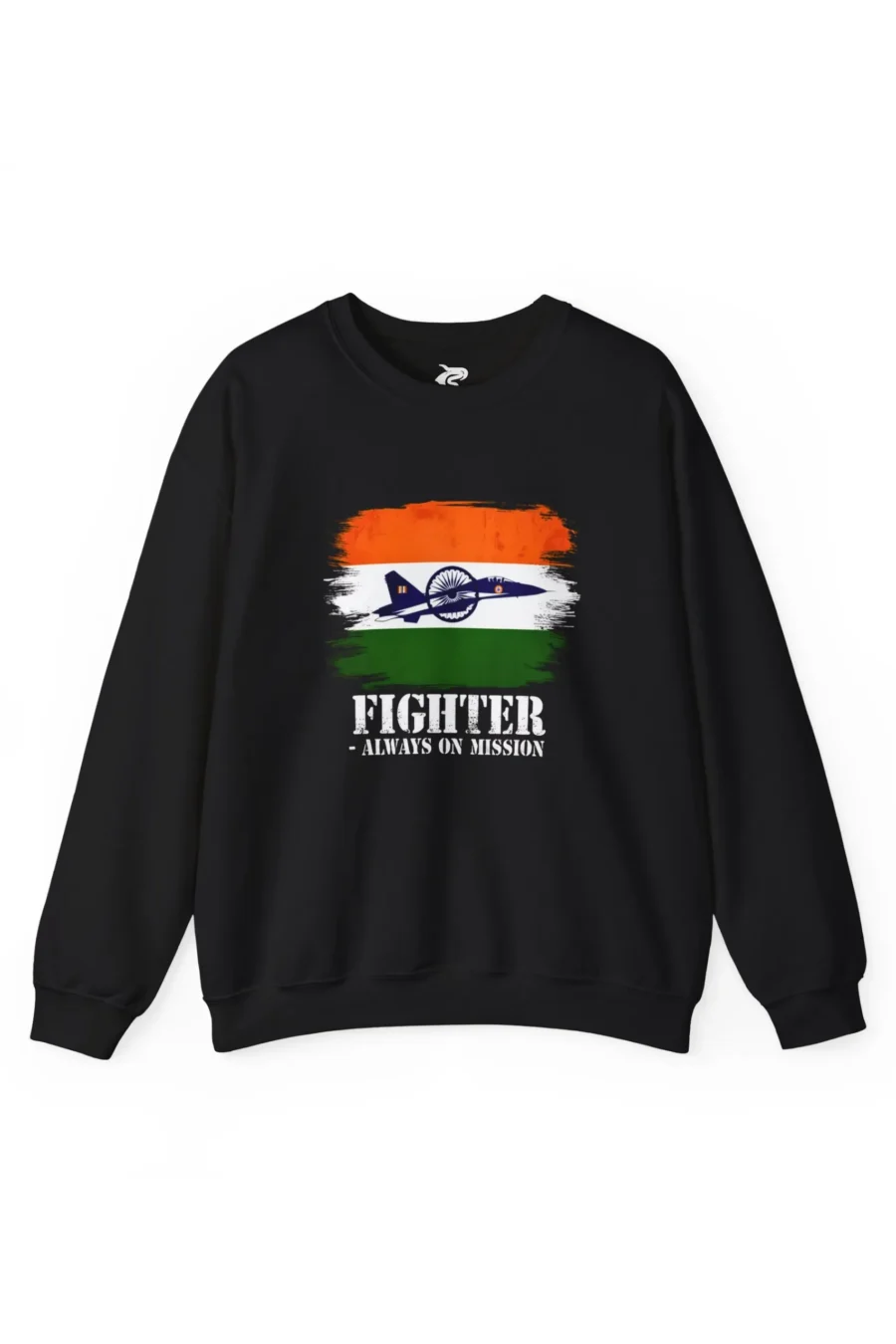 Fighter - Always on Mission | Premium Black Patriotic Sweatshirt for Men