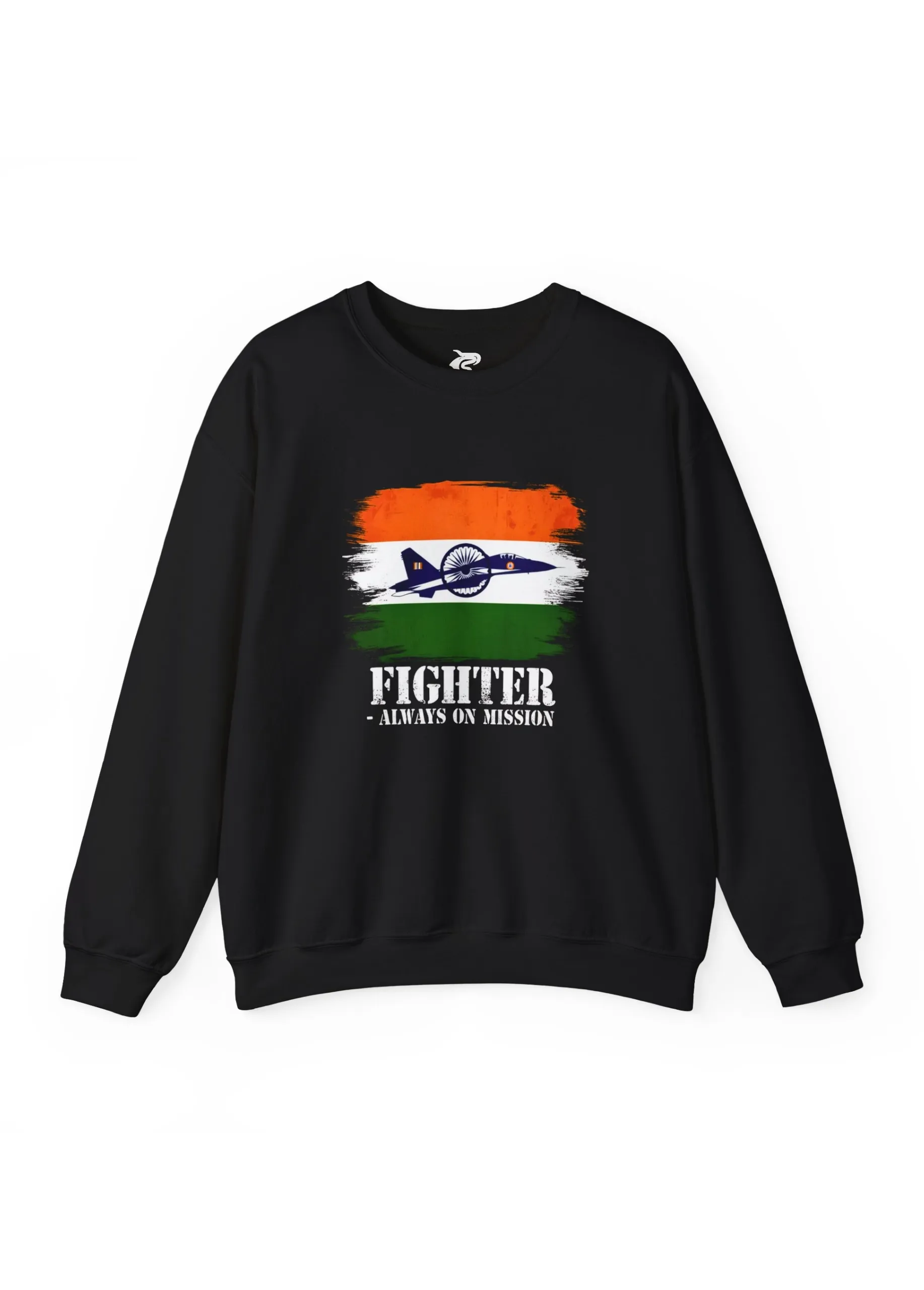 Fighter - Always on Mission | Premium Black Patriotic Sweatshirt for Men