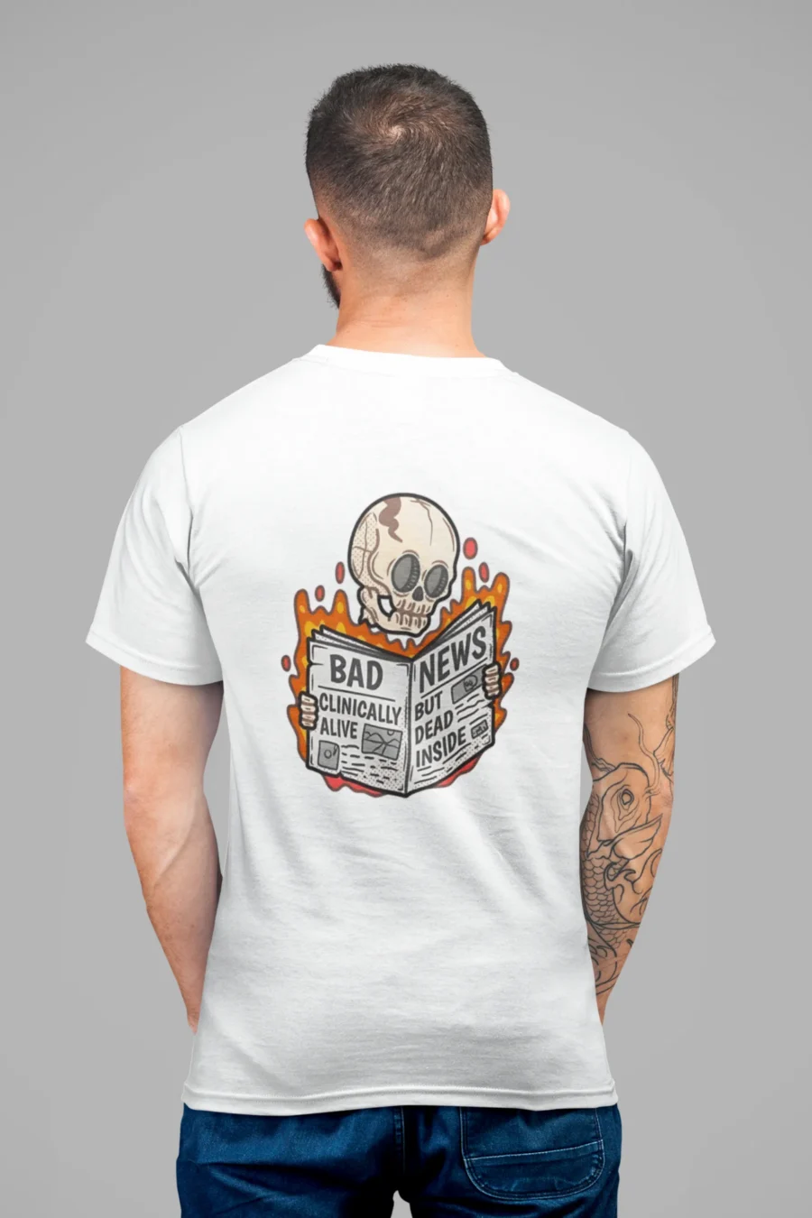 Bad News "Dead Inside" | Premium Back Print T-Shirt