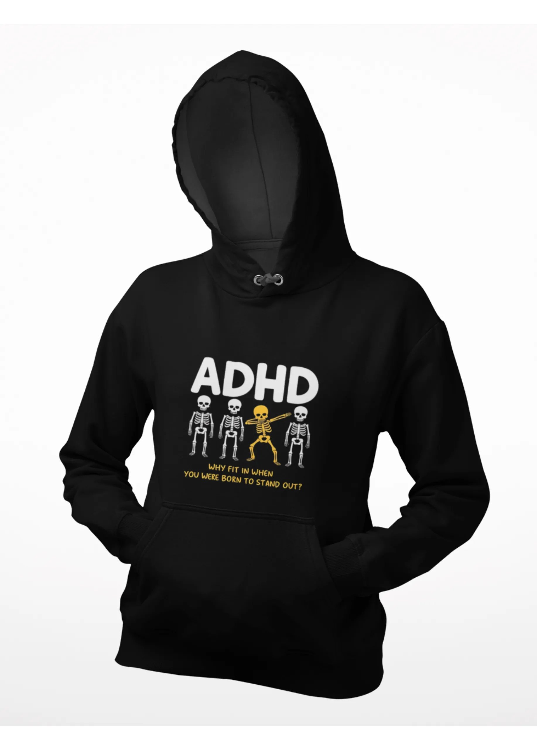 BORN TO STAND OUT | Premium ADHD Awareness Hoodie - Image 2
