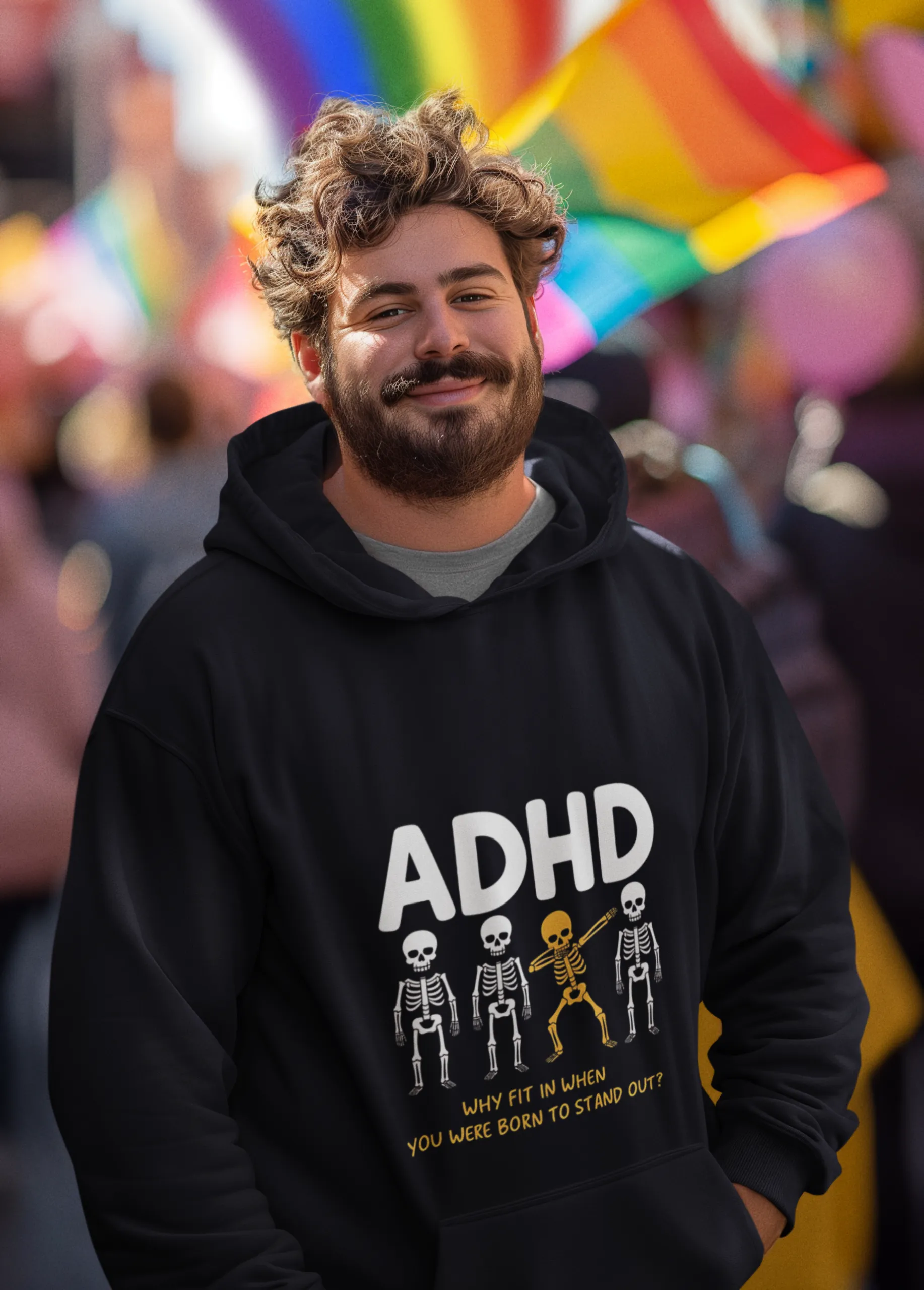 BORN TO STAND OUT | Premium ADHD Awareness Hoodie - Image 6