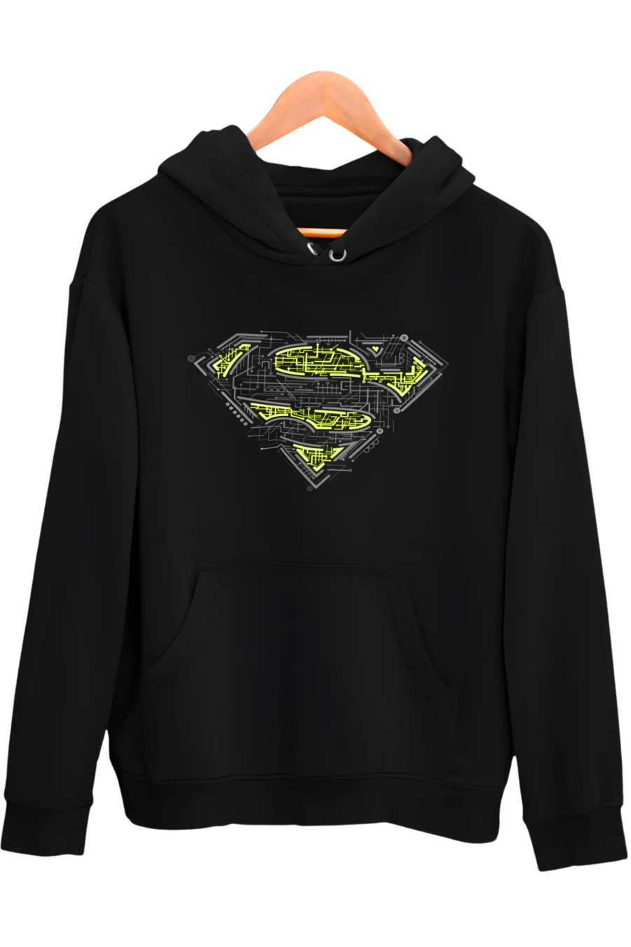 Cyber Shield Superman | Premium Tech-Inspired Unisex Hoodie