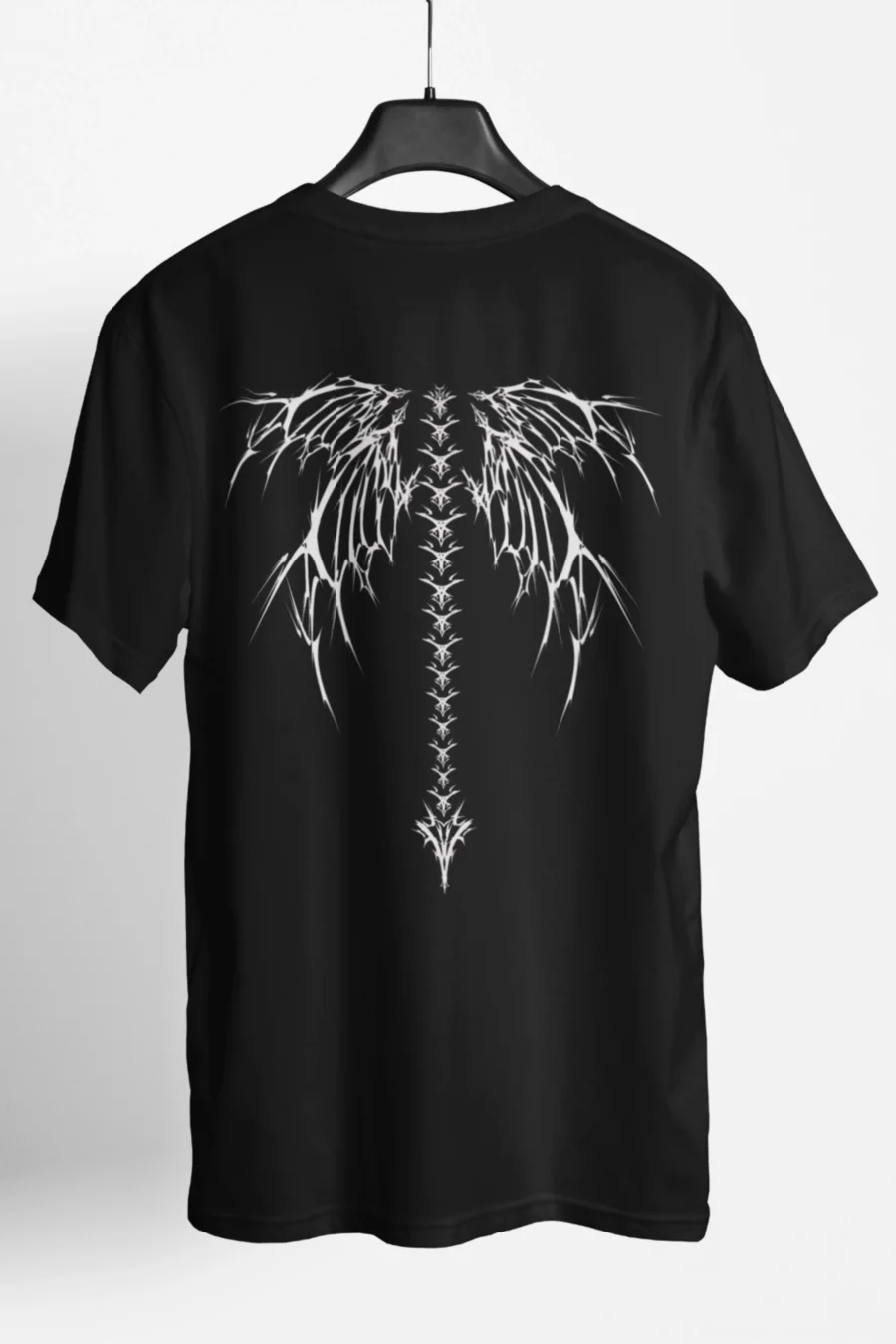 Dark Spine & Wings | Premium 180 GSM Back Print T-Shirt