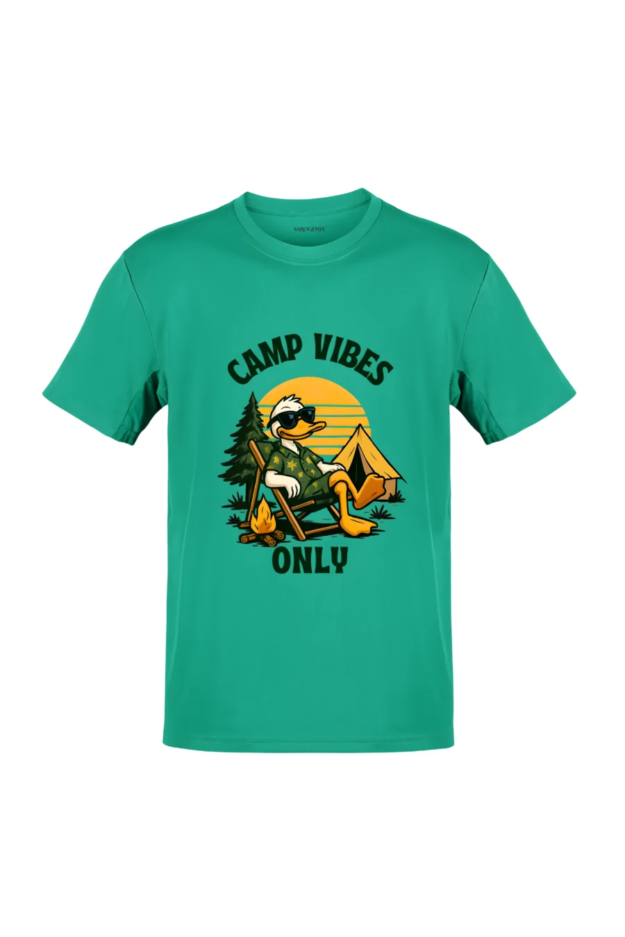 Camp Vibes Only Nature Edition | 180 GSM Bio-Washed Regular Fit | Mint Green